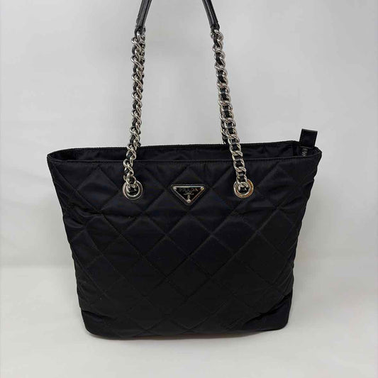 Pre-Owned Prada Black Nylon Designer Handbag