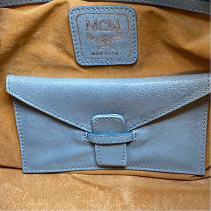 Pre-Owned MCM Turquoise Leather Designer Handbag