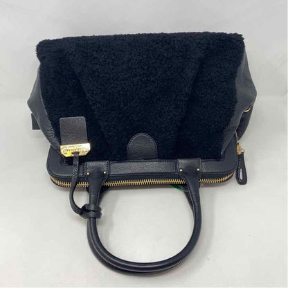 Pre-Owned Stuart Weitzman black  polka dot Faux Shearling Handbag