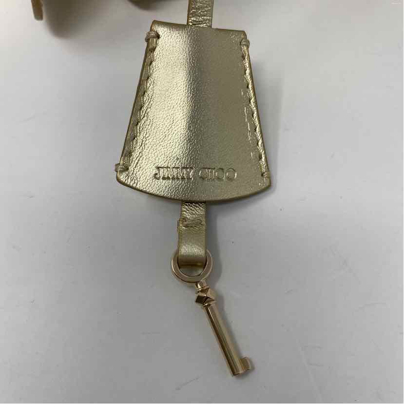 Pre-Owned Jimmy Choo Gold Leather Designer Handbag