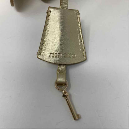 Pre-Owned Jimmy Choo Gold Leather Designer Handbag