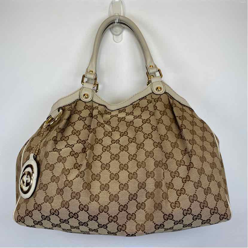 Pre-Owned Gucci Monogram Canvas Designer Handbag