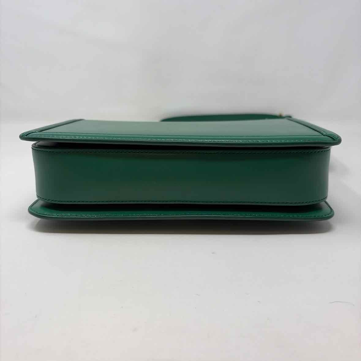 Pre-Owned Saint Laurent Green Leather Designer Handbag