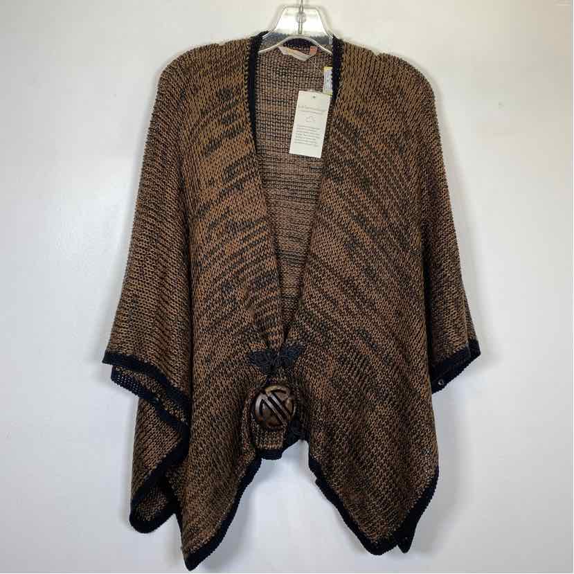 Pre-Owned Size One Size Soft Surroundings Black/Brown Poncho