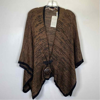 Pre-Owned Size One Size Soft Surroundings Black/Brown Poncho