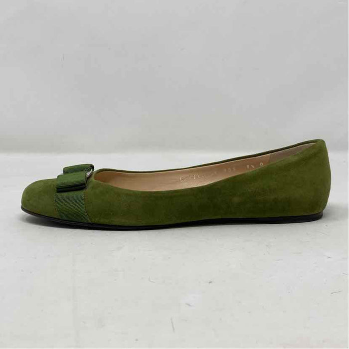 Pre-Owned Shoe Size 6.5 Ferragamo Green Flats