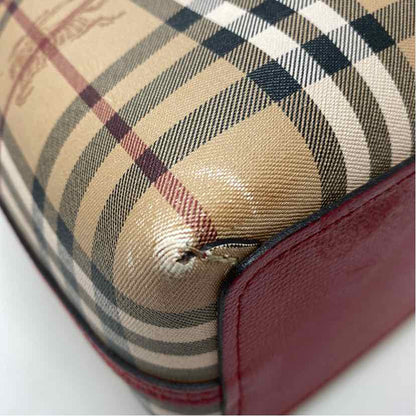 Pre-Owned Burberry Plaid Canvas Designer Handbag