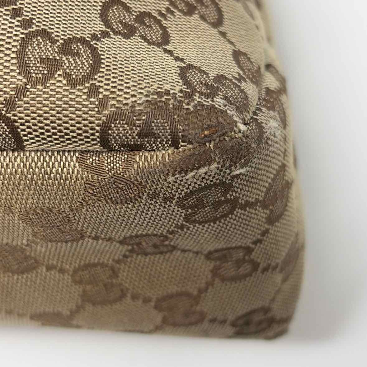 Pre-Owned Gucci Tan Fabric Designer Handbag