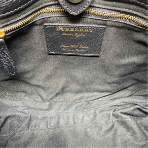 Pre-Owned Burberry Black Leather Designer Handbag