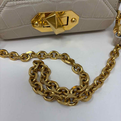 Pre-Owned Alexander McQueen Cream Leather Designer Handbag