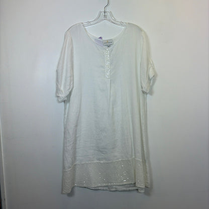 Pre-Owned Size L Belle France White Casual Dress