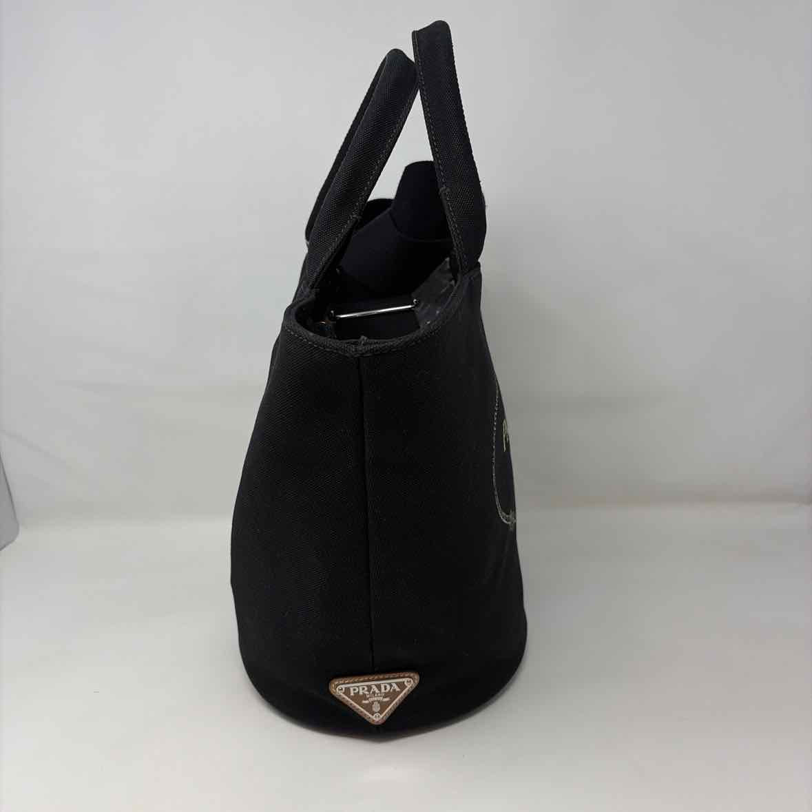 Pre-Owned Prada Black Canvas Designer Handbag