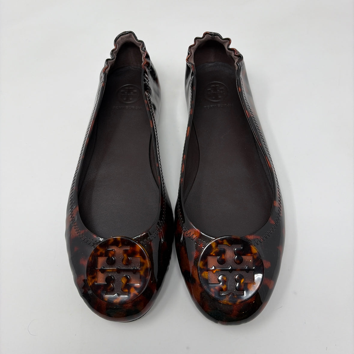 Pre-Owned Shoe Size 8.5 Tory Burch Tortoise Flats