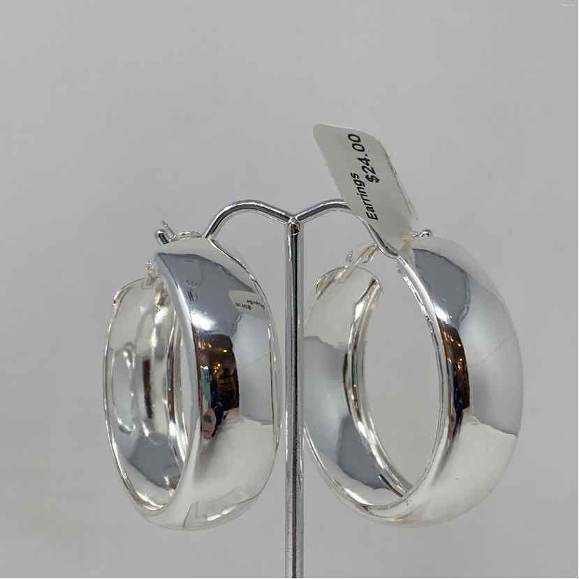 Silver Metal Earrings