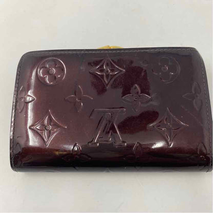 Pre-Owned Louis Vuitton Burgundy Leather Designer Wallet