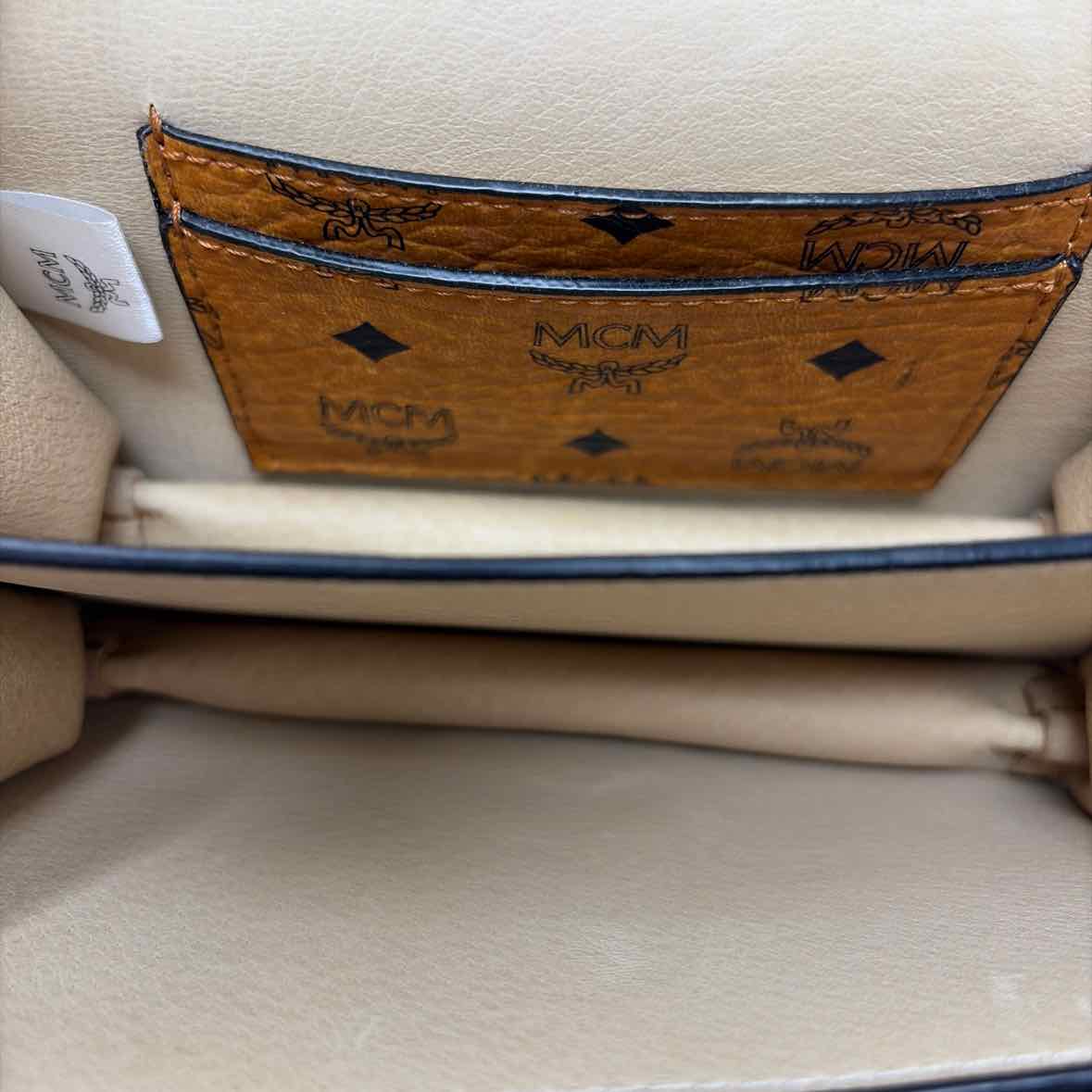 Pre-Owned MCM Yellow Leather Designer Handbag