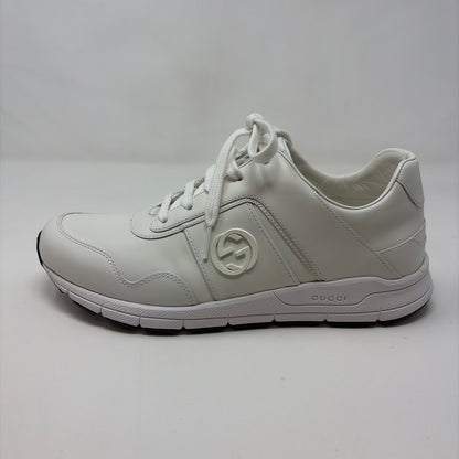 Pre-Owned Gucci White Leather Shoe Size 9 Designer Shoes