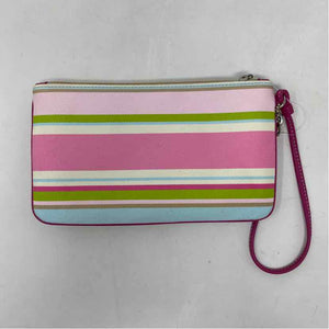 Pre-Owned Coach Striped Canvas Wristlet