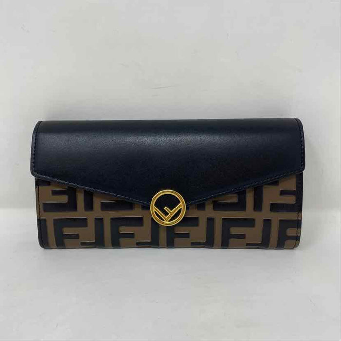 Pre-Owned Fendi Monogram Leather Designer Wallet