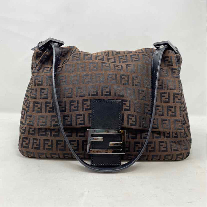 Pre-Owned Fendi Brown Canvas Designer Handbag