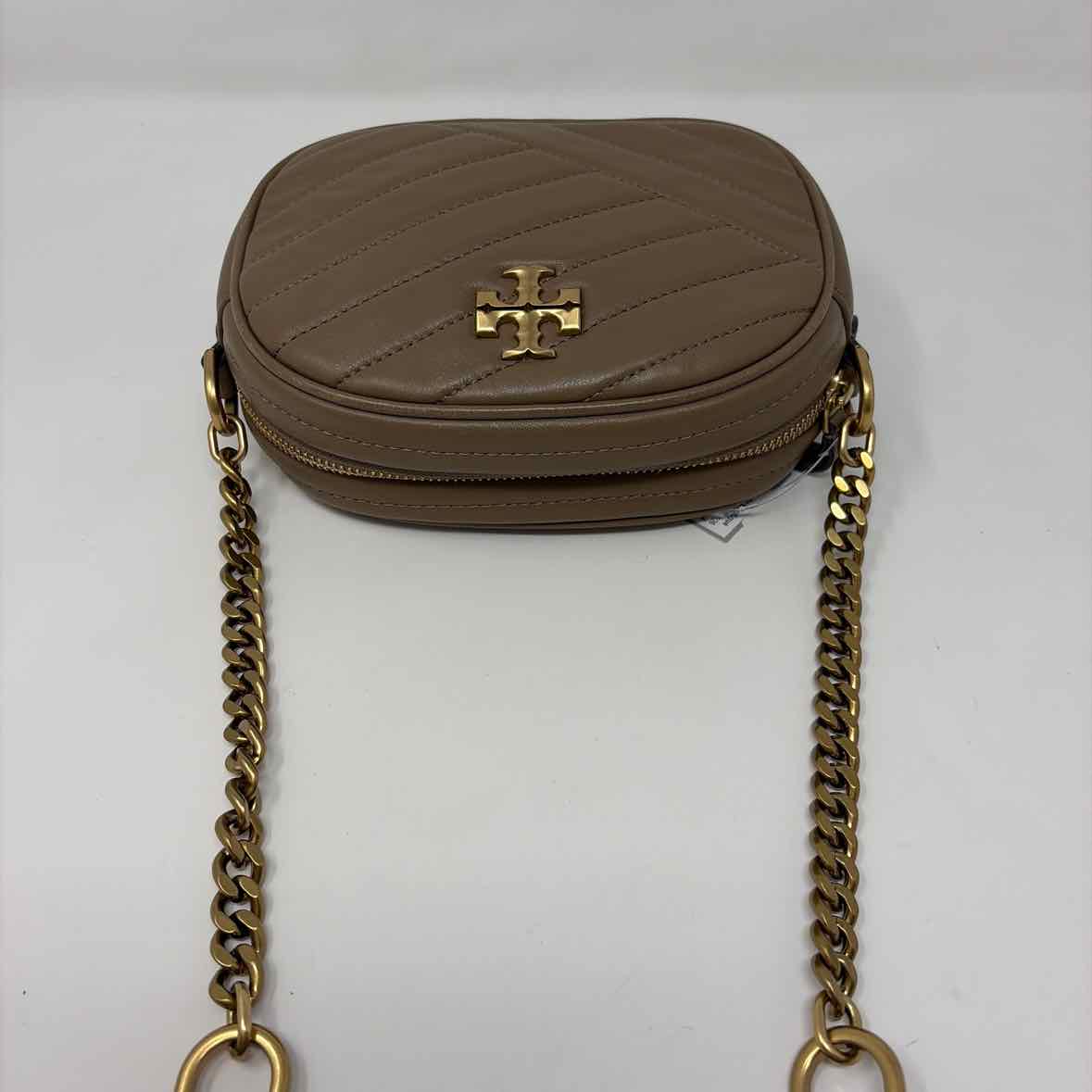 Pre-Owned Tory Burch Taupe Leather Handbag
