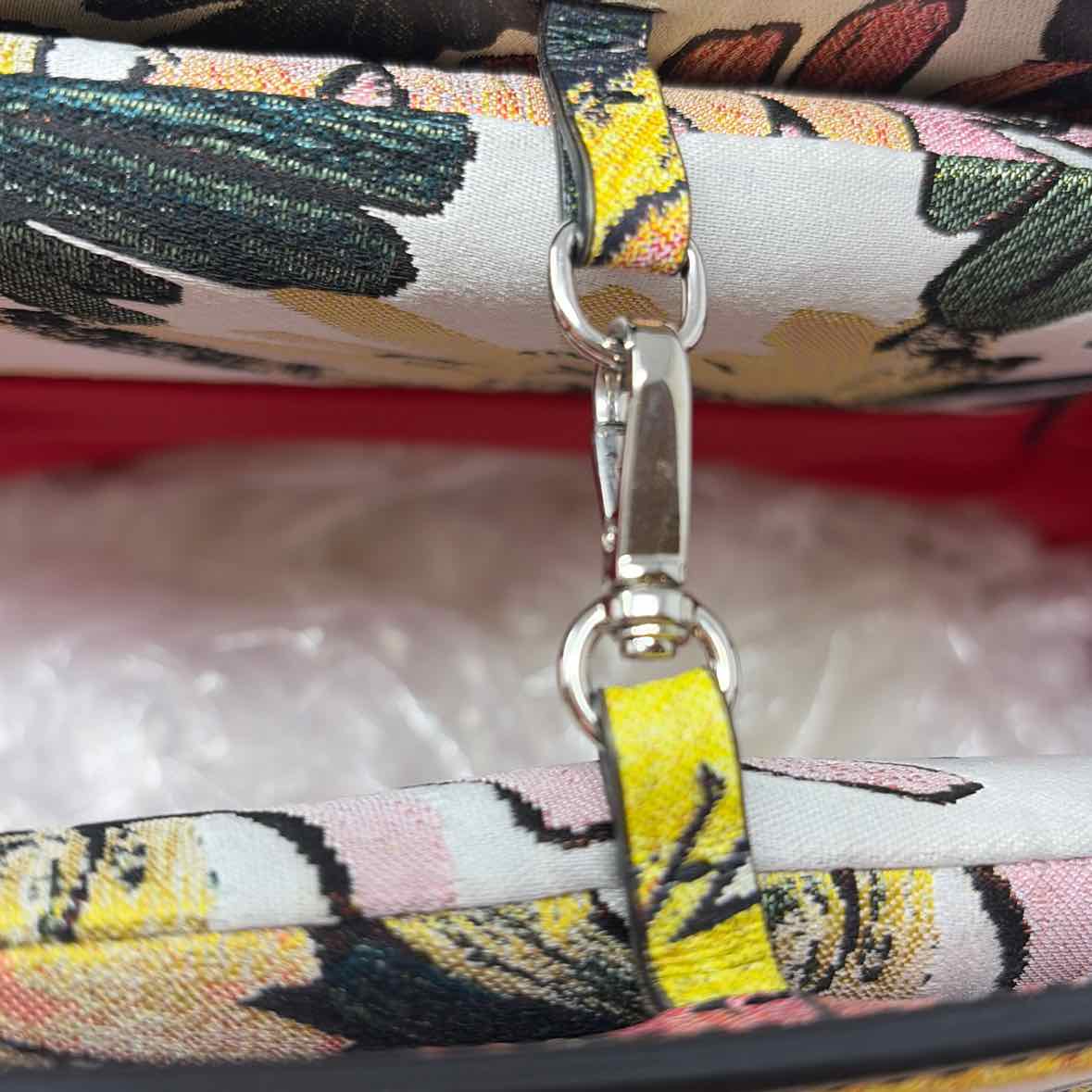 Pre-Owned Christian Louboutin Floral Canvas Designer Handbag