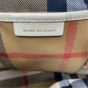 Pre-Owned Burberry White Leather Designer Handbag