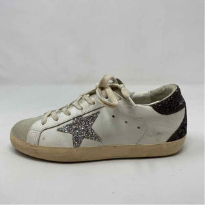 Pre-Owned Golden Goose White Leather Shoe Size 6.5 Designer Shoes