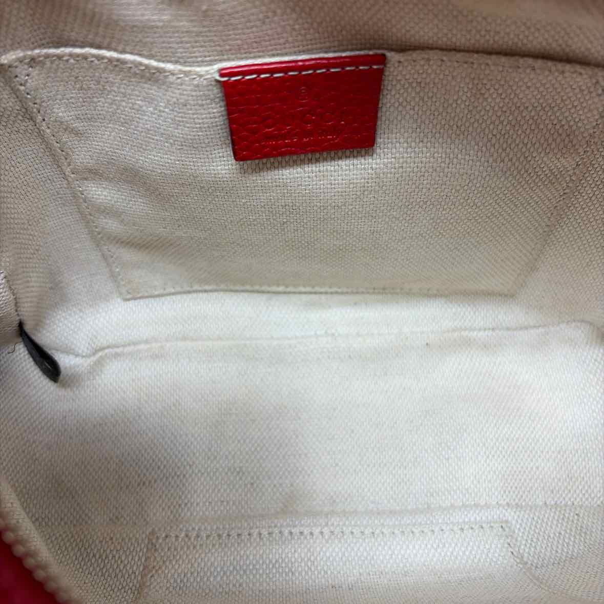 Pre-Owned Gucci Red Leather Designer Handbag