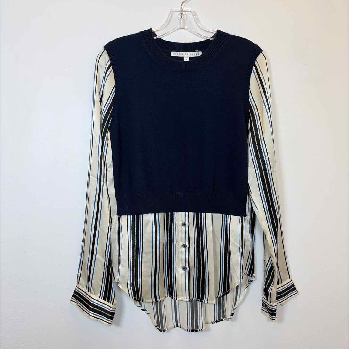Pre-Owned Size M Veronica Beard Navy Multi Top