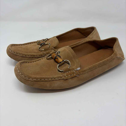Pre-Owned Gucci Tan Suede Shoe Size 10 Designer Shoes