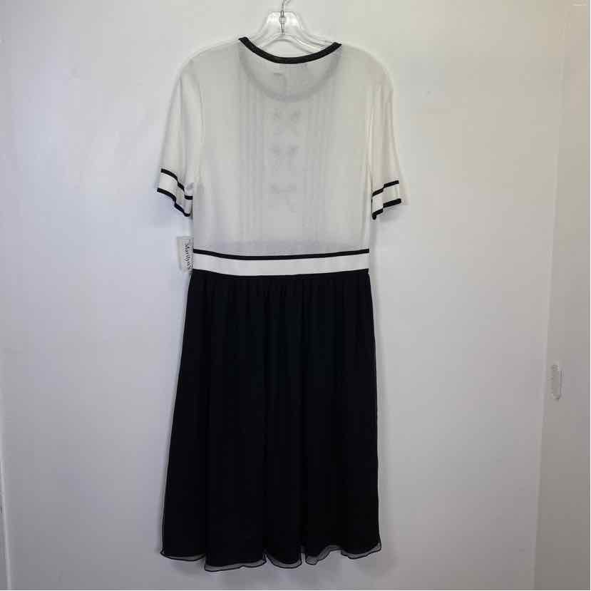 Pre-Owned Size M Giorgio Grati Black & White Casual Dress