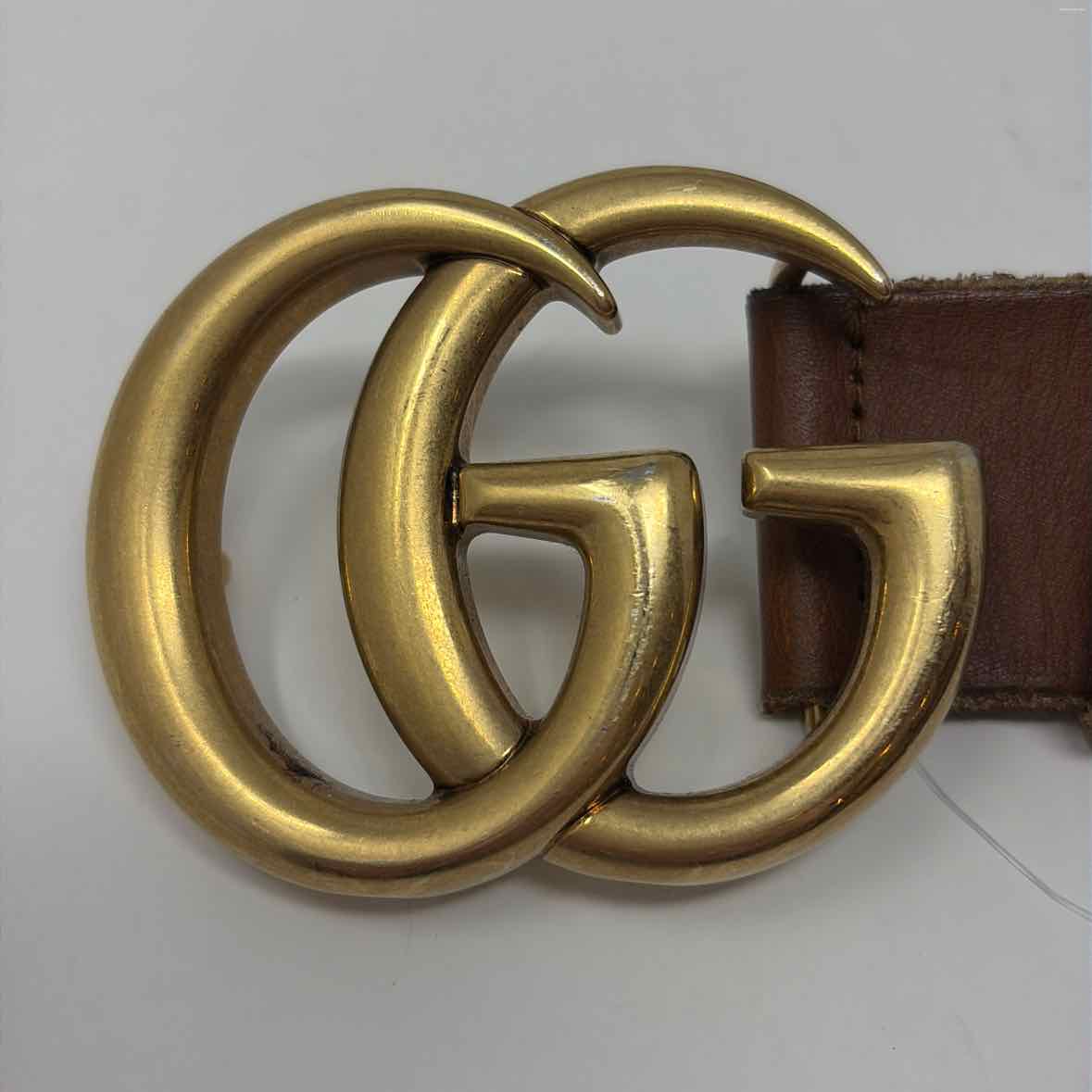 Pre-Owned Gucci Cognac Leather Designer Belt