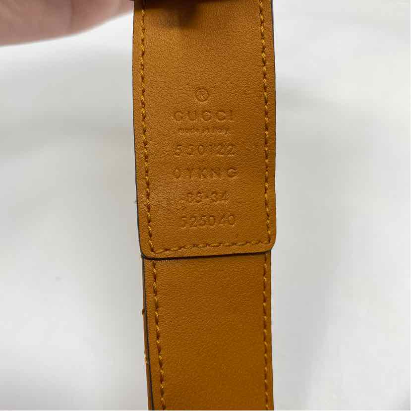 Pre-Owned Gucci Cognac Leather Designer Belt