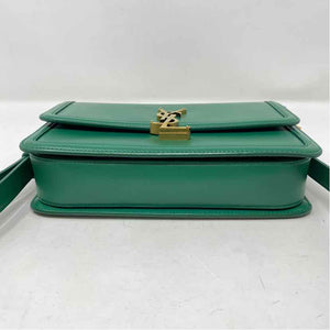 Pre-Owned Saint Laurent Green Leather Designer Handbag