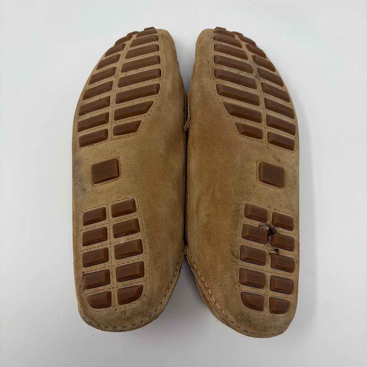 Pre-Owned Gucci Tan Suede Shoe Size 10 Designer Shoes