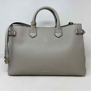 Pre-Owned Burberry Gray Leather Designer Handbag