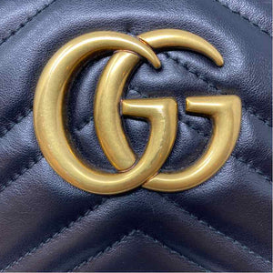 Pre-Owned Gucci Black Leather Designer Handbag