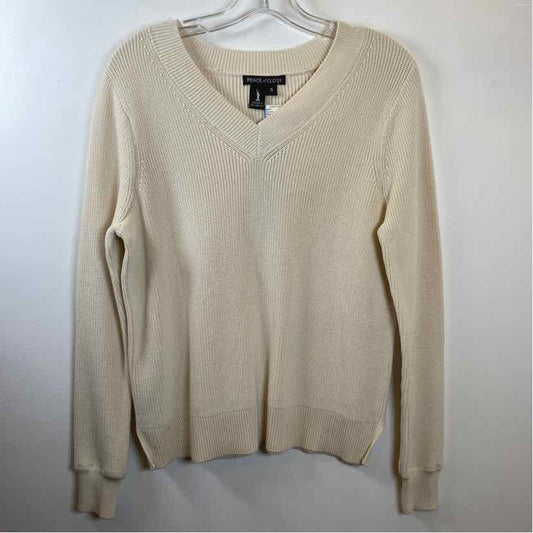 Pre-Owned Size S Peace Love World Cream Sweater