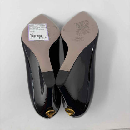 Pre-Owned Valentino Black Patent Shoe Size 8.5 Designer Shoes
