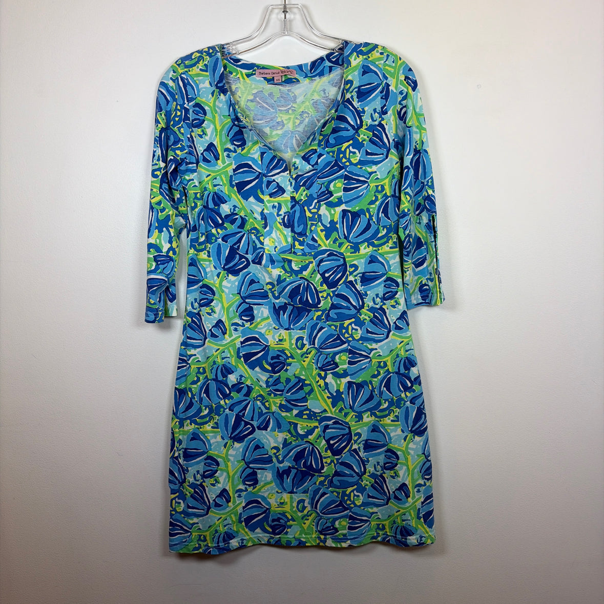 Pre-Owned Size XS Barbara Gerwit Blue Multi Casual Dress