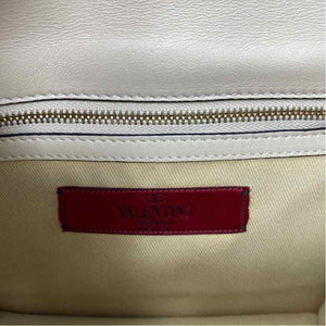 Pre-Owned Valentino Cream Leather Designer Handbag
