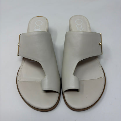 Pre-Owned Shoe Size 7 Calvin Klein Cream Heels