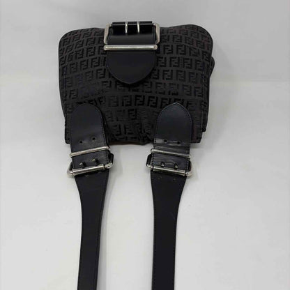 Pre-Owned Fendi Black Canvas Designer Handbag