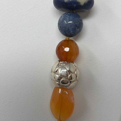 Pre-Owned Boutique Blue Multi Stones Necklace