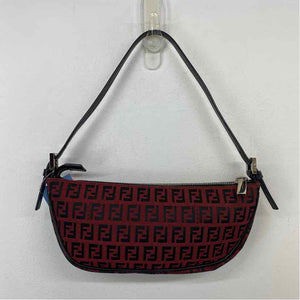 Pre-Owned Fendi Red Canvas Designer Handbag