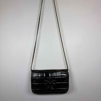 Pre-Owned Tory Burch Black Patent Handbag