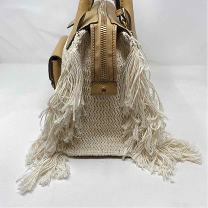 Pre-Owned Chloe Beige Knit Designer Handbag