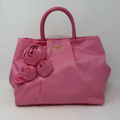 Pre-Owned Prada Pink Nylon Designer Handbag