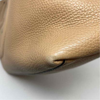 Pre-Owned Gucci Tan Leather Designer Handbag